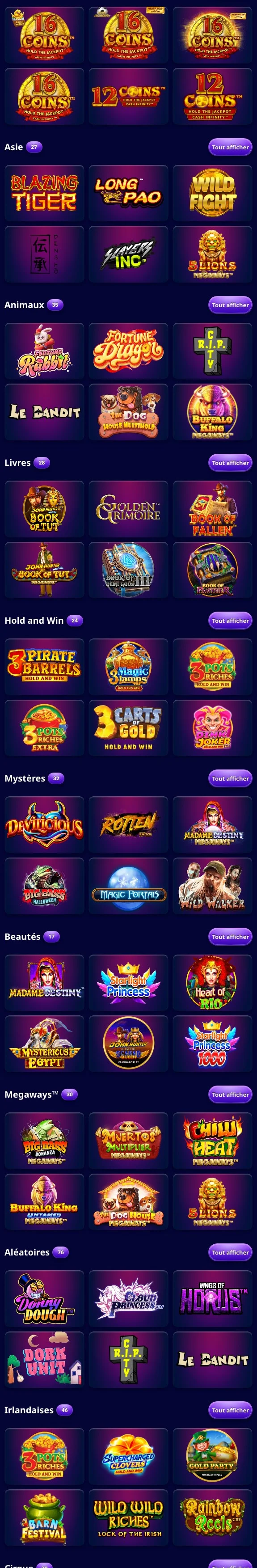 les jeux du casino VegasPlus Casino